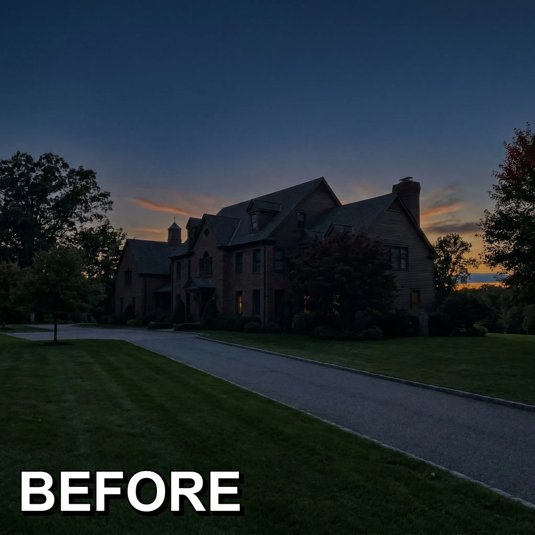 Shingle estate before lighting