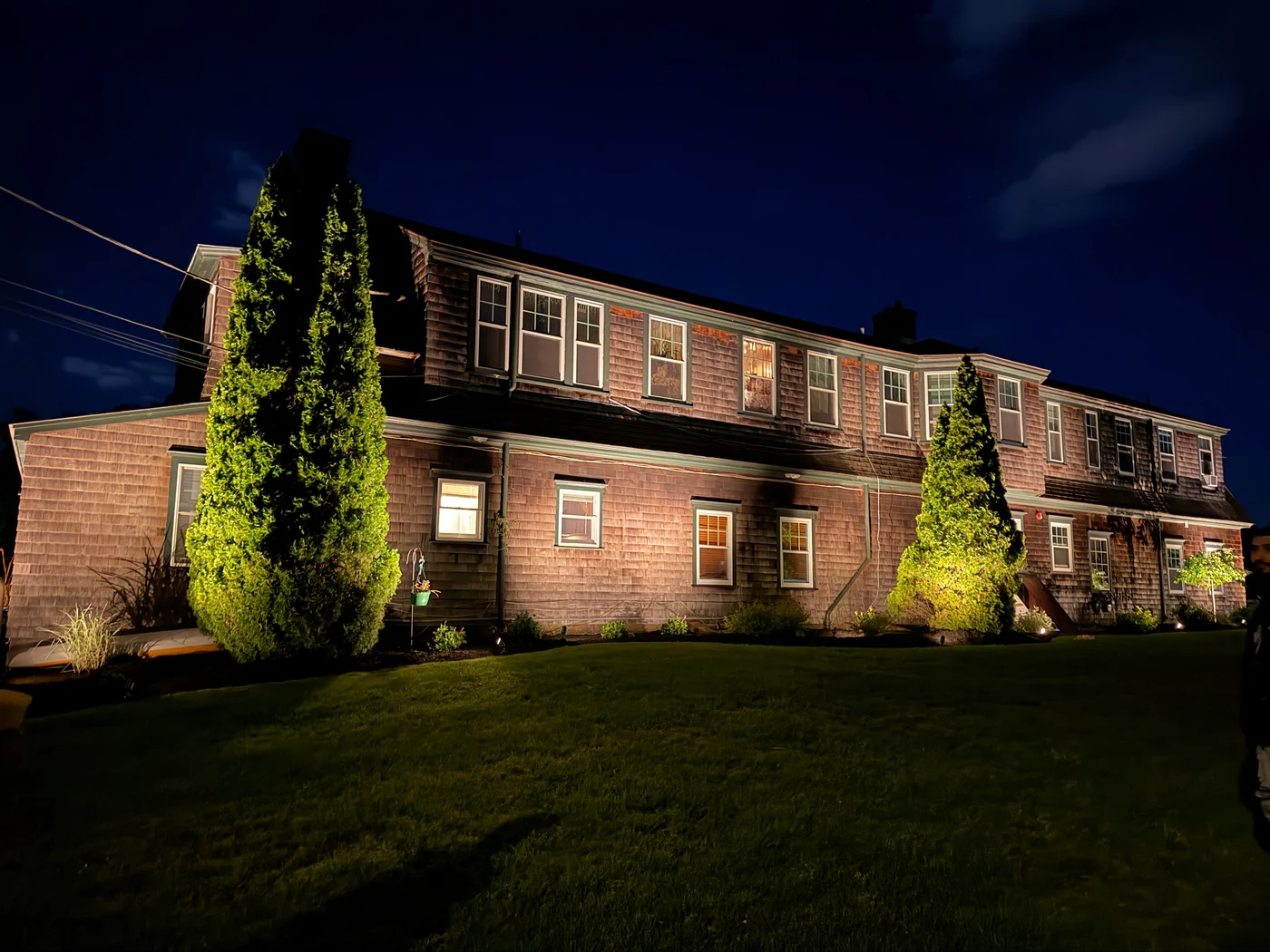 Outdoor lighting at night, North Kingston RI