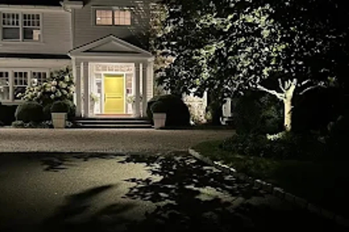 Outdoor lighting at night