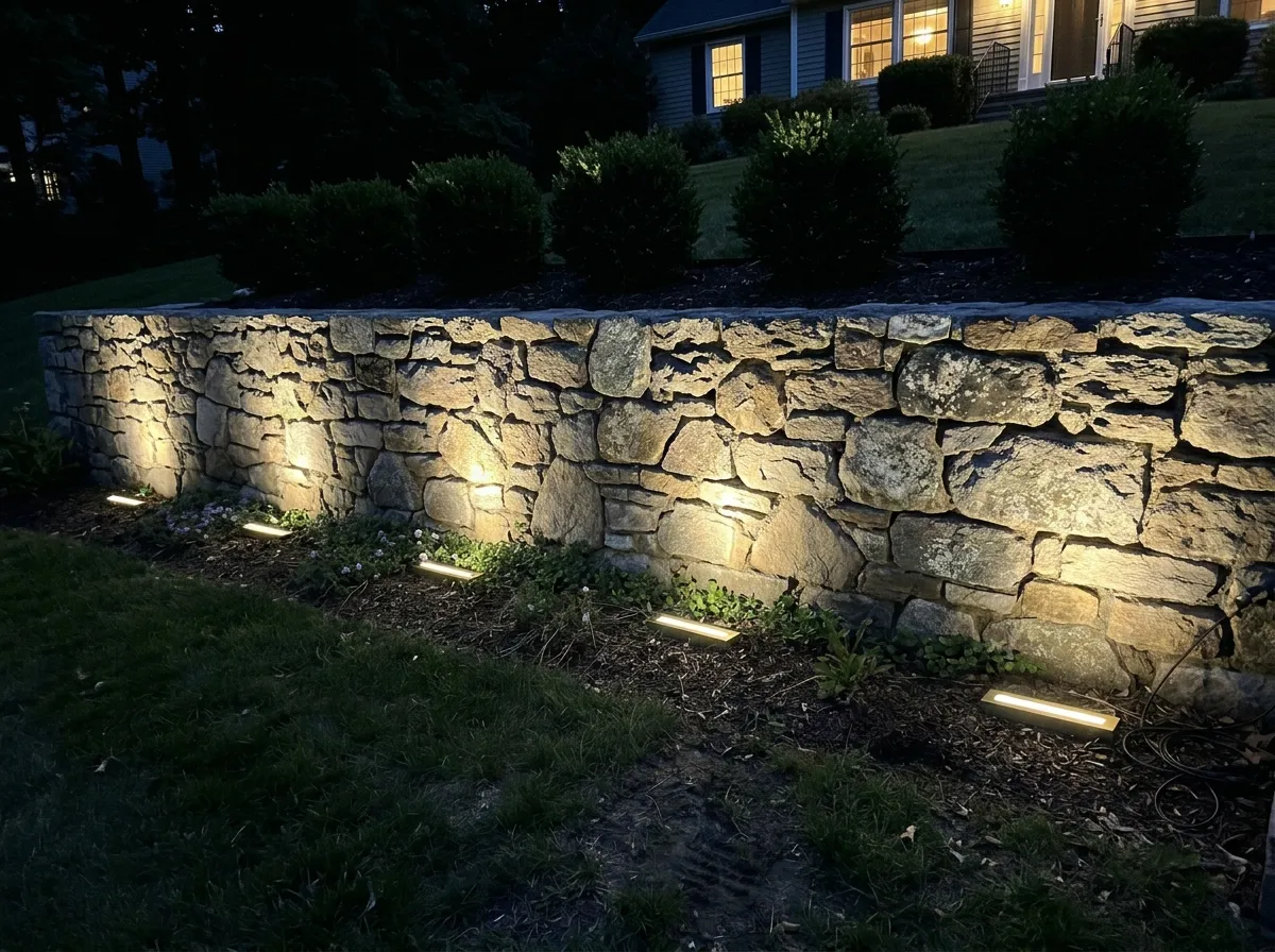 Landscape lighting in Hingham